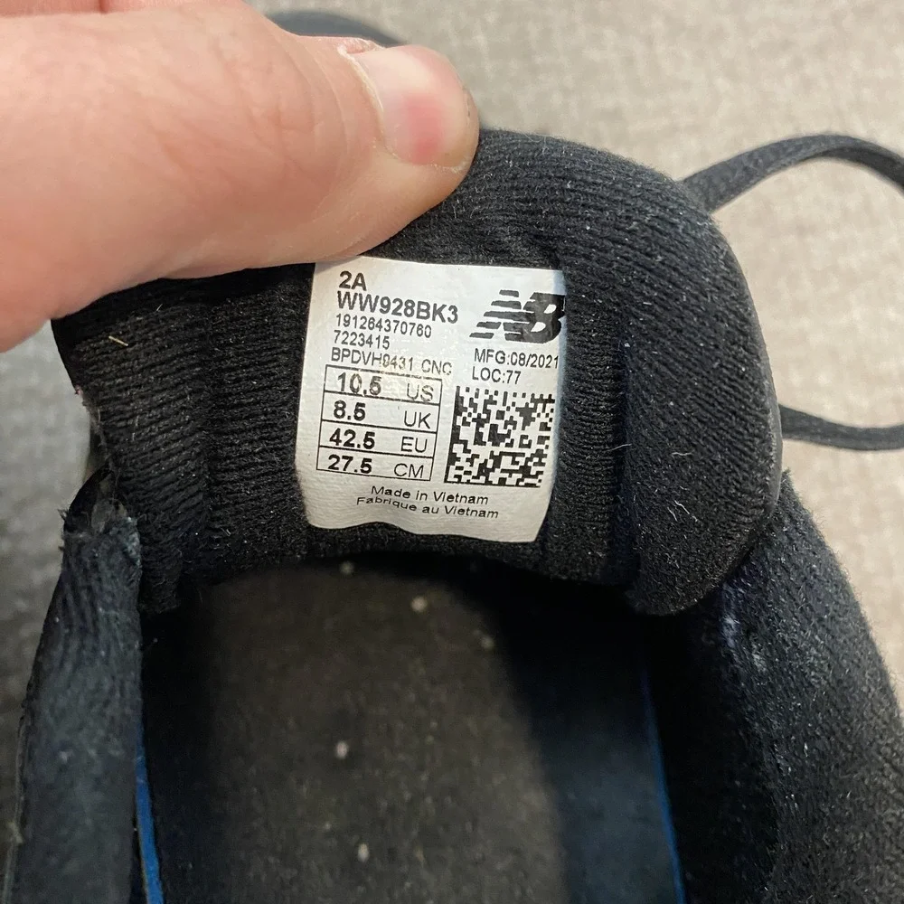New Balance 928v3 Shoes Womens Size 10.5 Black Walking Cushioned WW928BK3